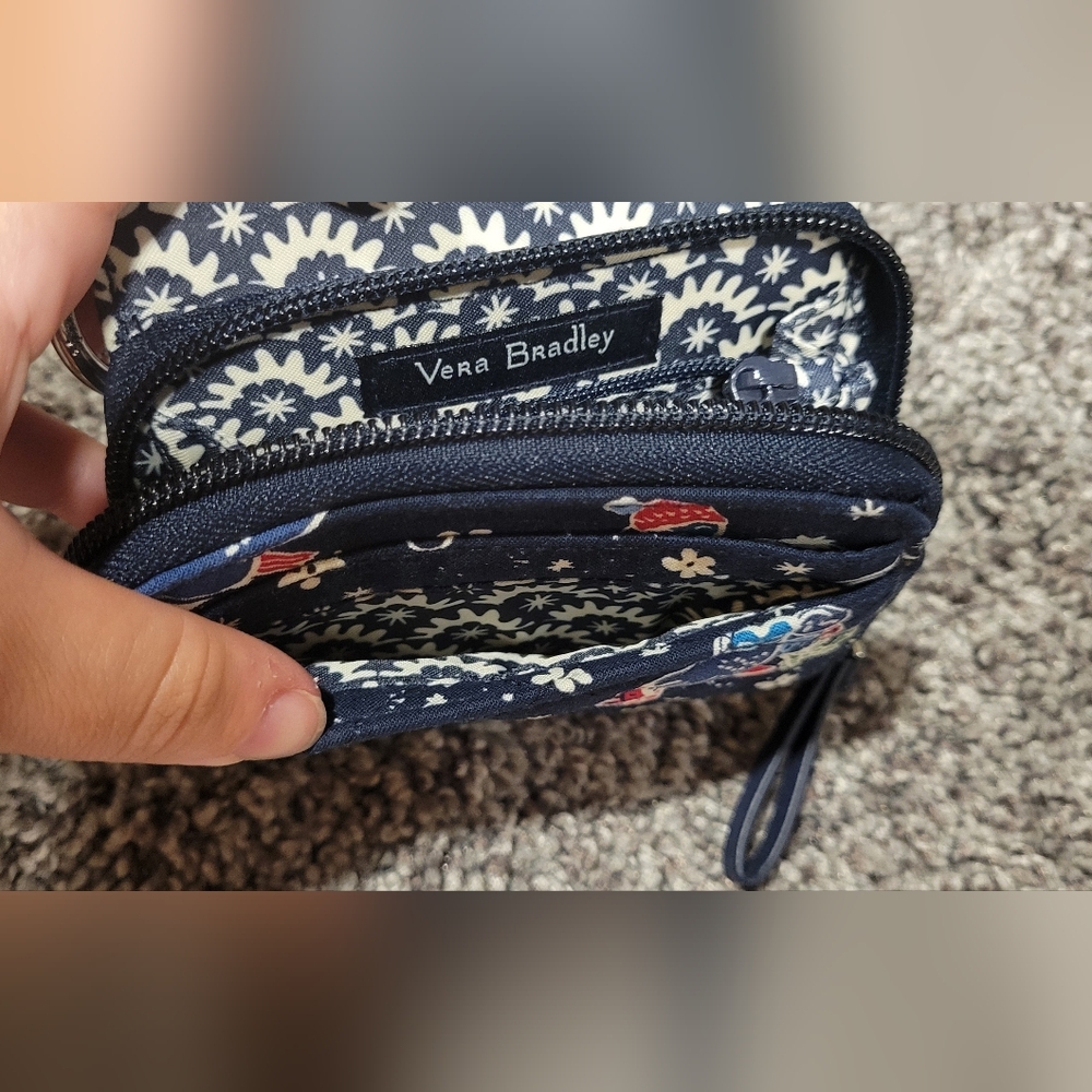 Vera Bradley Navy Quilted Wallet with Red, Blue, Green Accents - Picture 4 of 4